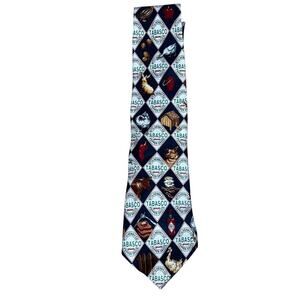 Men's Necktie Tabasco Hot Sauce Farm Animals 100% Silk Funny Tacky Novelty Tie